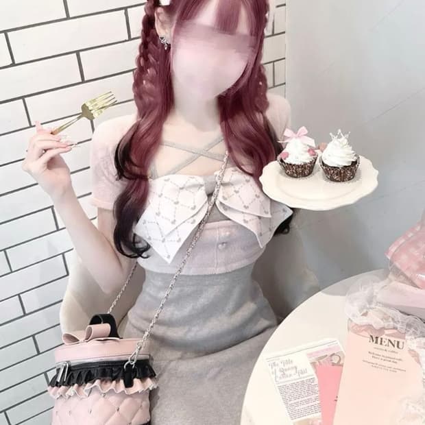 허니뮤 모노그램 리본 앙상블 원피스 셋업 양산형 스나계 리즈리사 에블린