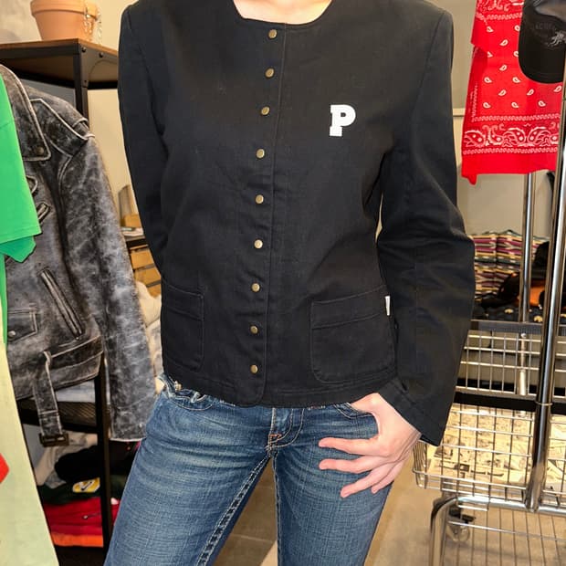 Pink House snap button jacket