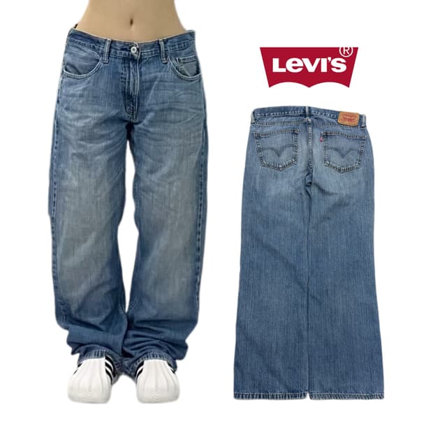 리바이스 559 새깅 워싱 와이드 스케이터 데님팬츠