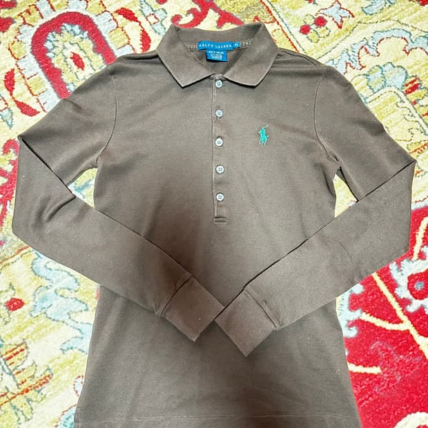 폴로 랄프로렌 긴팔 카라티 브라운 XS