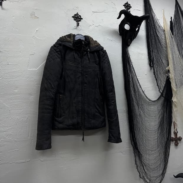 14th adiiction old effect hood leather j