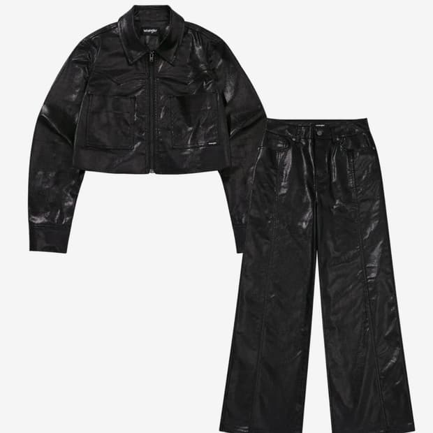 Wrangler 랭글러 레더 재킷 우먼즈 코팅 셋업