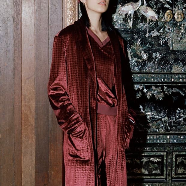 Hound‘s Tooth Velvet Pant (Red)