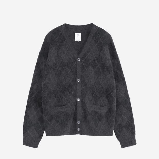 폴리테루 모헤어가디건 차콜 4사이즈