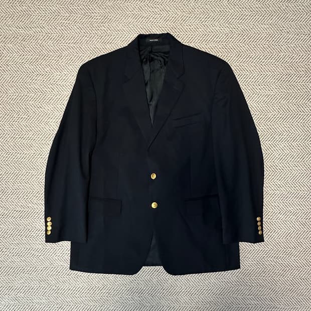 CHAPS RALPH LAUREN gold button blazer