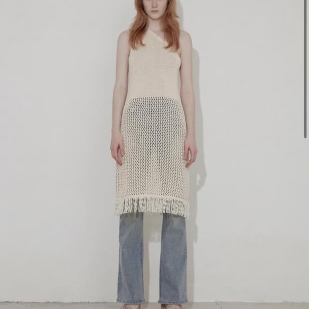 솔티페블 원숄더 드레스 ONE SHOULDER SHAWL DRESS [I