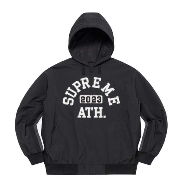 슈프림 아플리케 후드 트랙 자켓 블랙 - 23SS