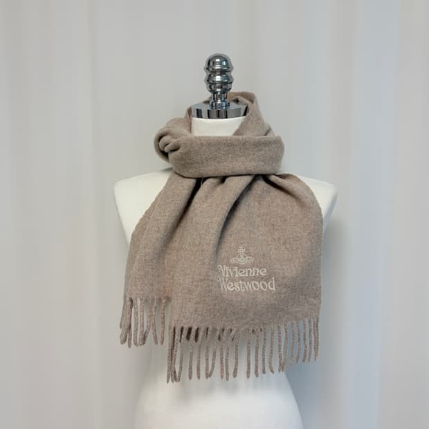 비비안웨스트우드 울 머플러 오트밀