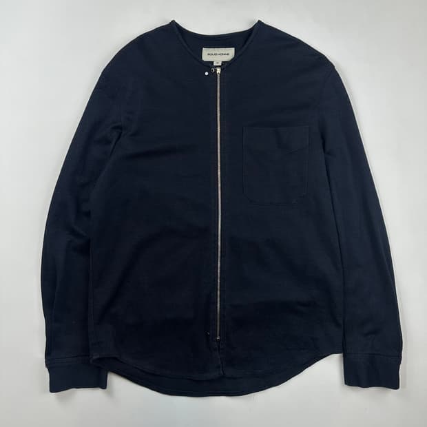 솔리드옴므 린넨 매쉬 집업 자켓