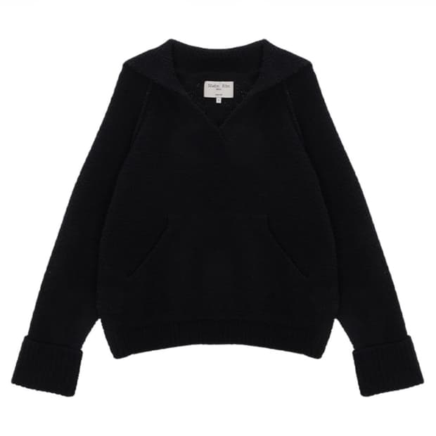 Matinkim Raglan Boucle Knit Top Black
