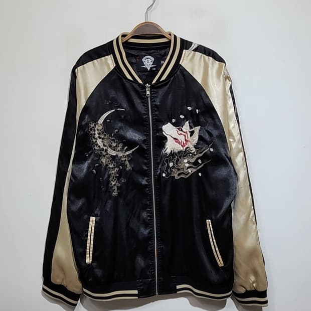 (XL) 구미호 스카잔 점퍼 블루종 자수 스카장 자켓 