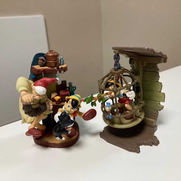 디즈니 고전 시네매직 피노키오 피규어 세트