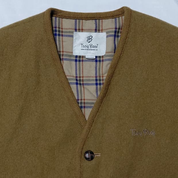 [M] 트로이 브로스(Troy Bros) 재팬 메이드 울 혼방 베스트