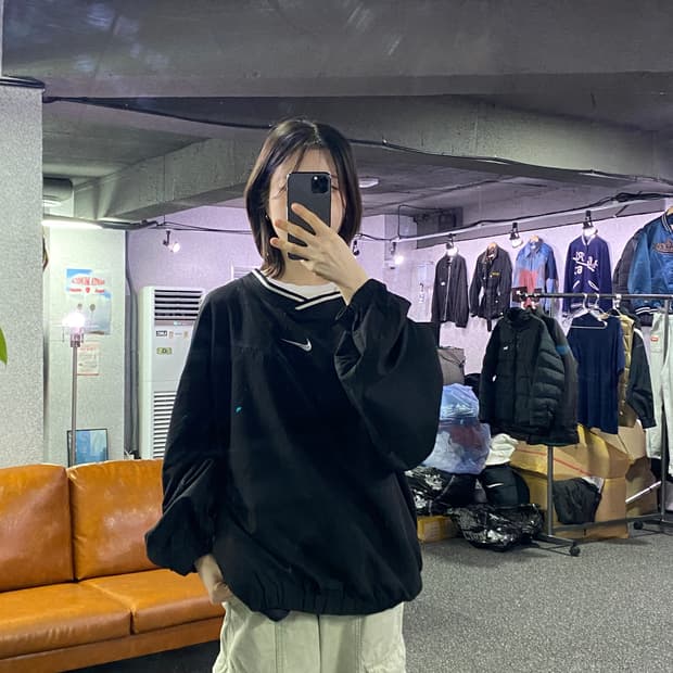 나이키 미들 스우시 블랙 웜업 B3243