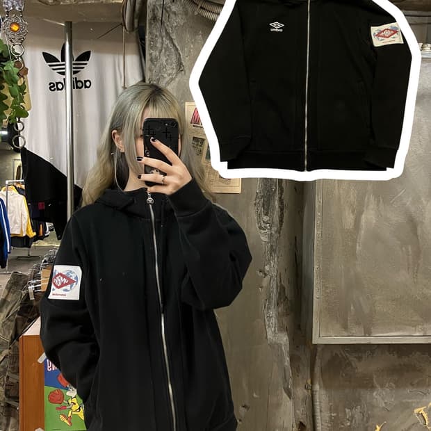 엄브로 후드집업 블랙 100  #csz815