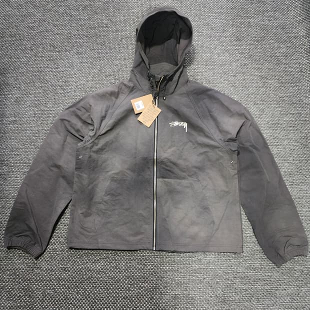 스투시 웨이브다이 비치쉘 자켓 그레이 L