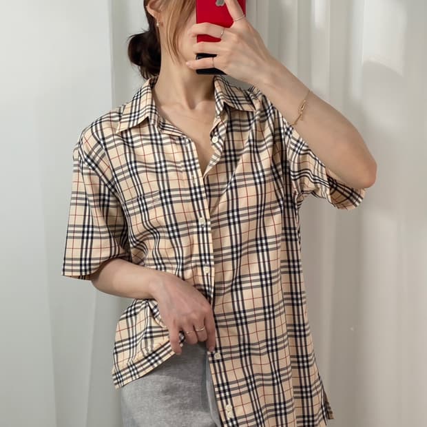 버버리 노바체크 셔츠