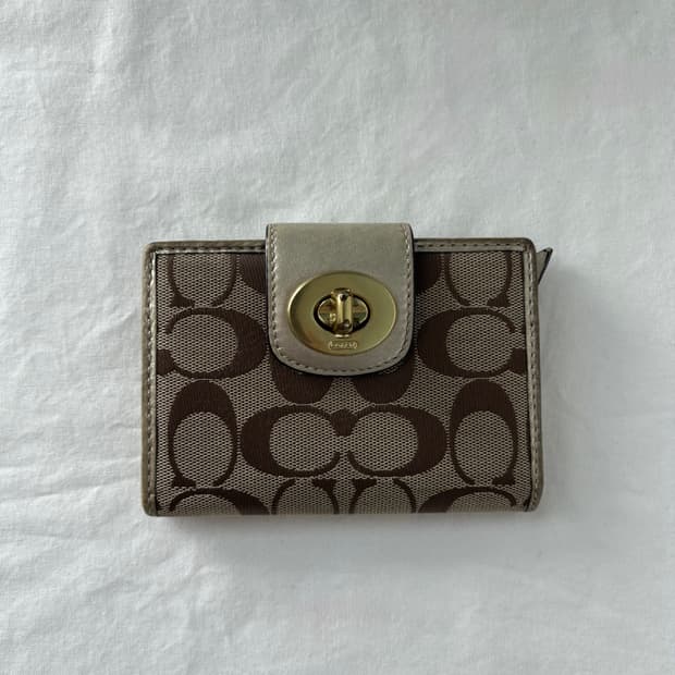 Coach silver glitter wallet