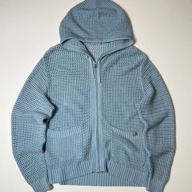 칼하트 WIP 메쉬 후드 니트 집업 PN9390