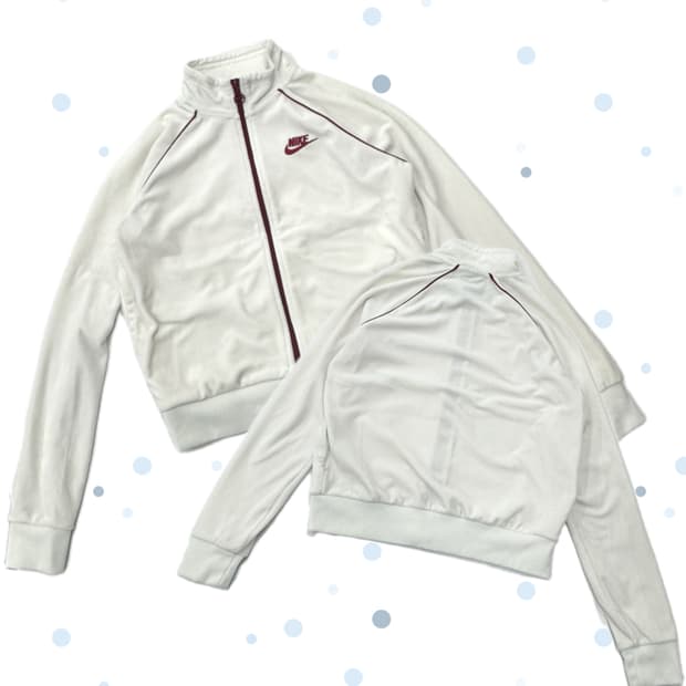 재팬 화이트 레드 벨벳 나이키 져지 집업 슬림 스포티 데코라 괴짜