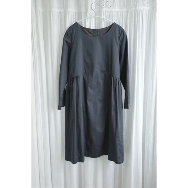 shining navy dress