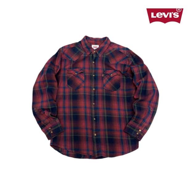 리바이스 웨스턴 체크셔츠 