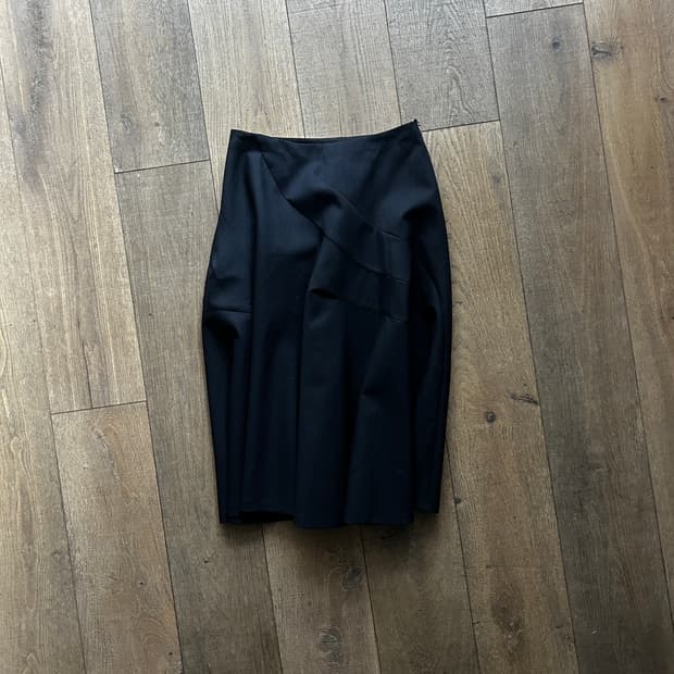 Stripe Cuttingline Transformed Skirt