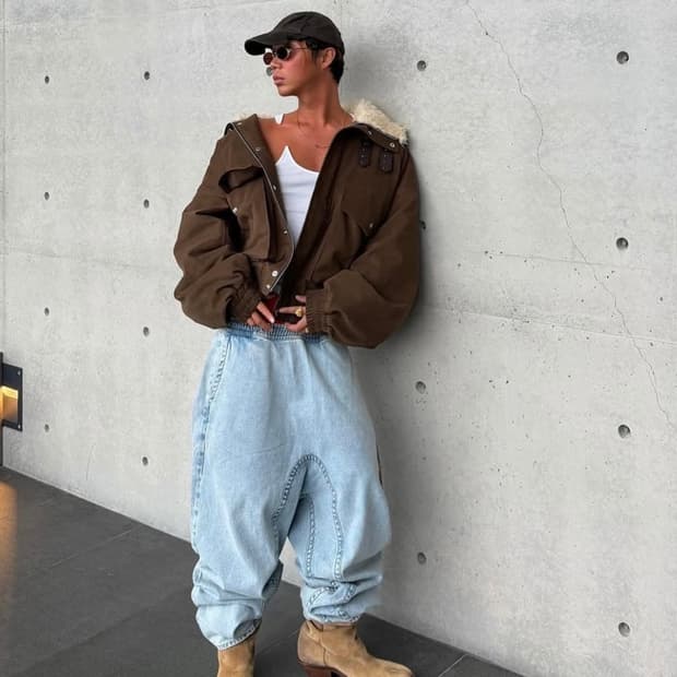 [30]와이프로젝트 Y/Project 에버그린 로고 데님 팬츠