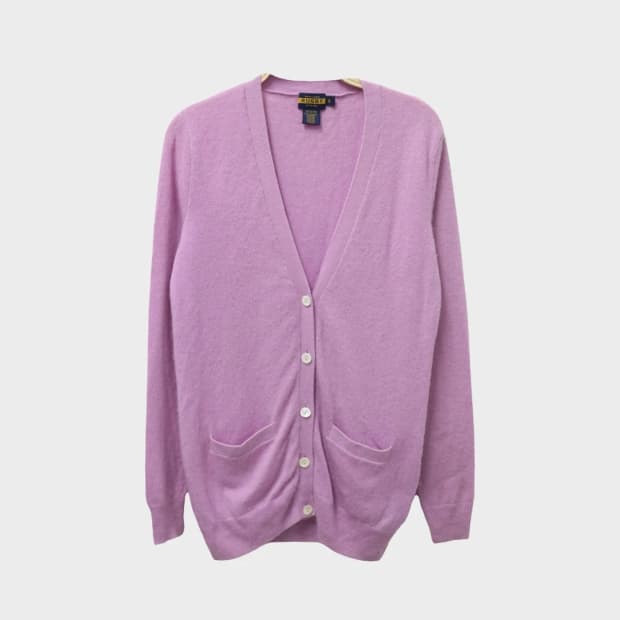 랄프로렌 럭비 딸기우유 히메갸루 캐시미어 가디건 62070