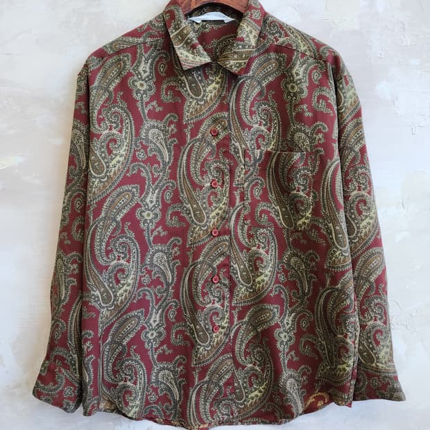 일본빈티지 페이즐리 블라우스