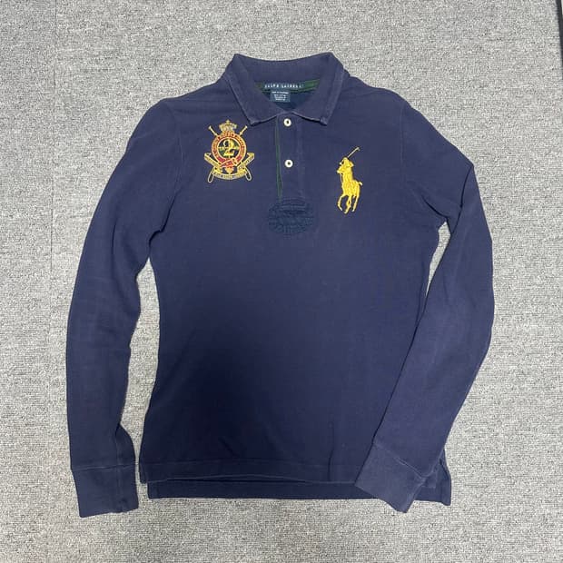 폴로 빅포니 슬림핏 카라티 네이비