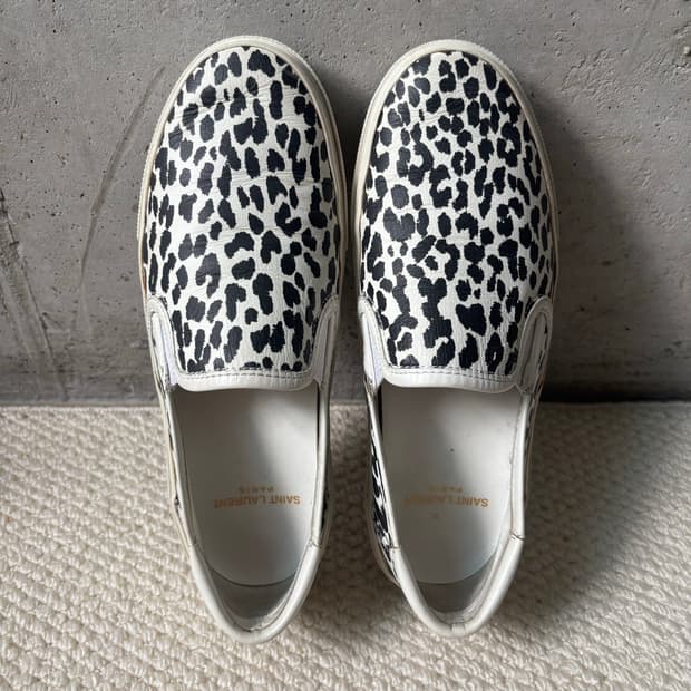 saint laurent babycat slip on sneakers 