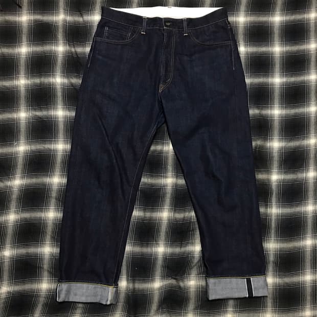 재팬 프랭클린 테일러드 생지 논워시 셀비지 데님 레귤러핏 극미중고