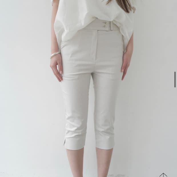 에프터먼데이 더블 버튼 카프리 팬츠 크림 새상품