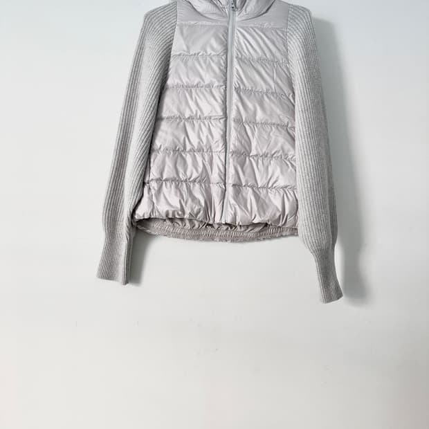 Warm hoody knit padding / light grey