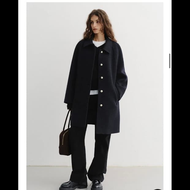 던스트 부클 울코트 다크네이비 L