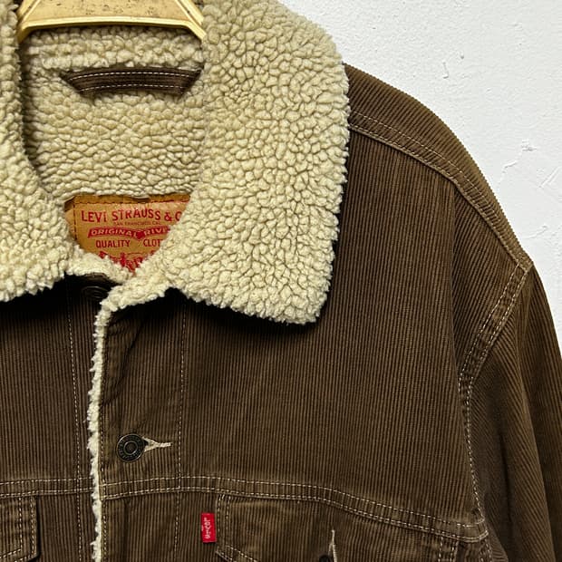 리바이스 코듀로이 양털 트러커 브라운 자켓ㄷ