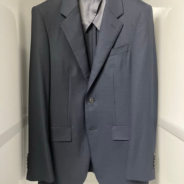 솔리드옴므 이태리원단 봄가을 네이비 패턴 블레이져 95사이즈