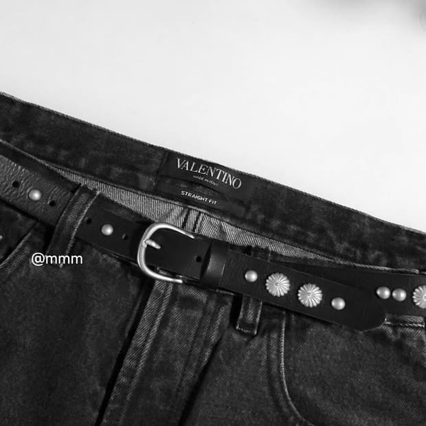 [Unisex] 찡 스터드 가죽 벨트