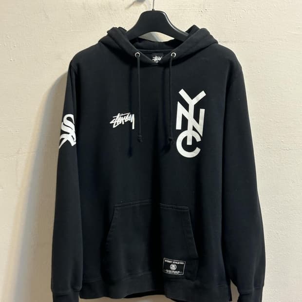 스투시 NYC 80 백프린트 후드티