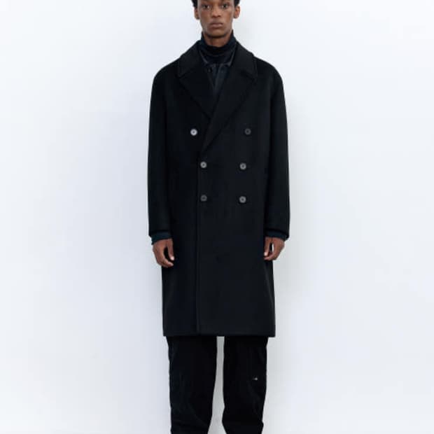 In Silence 인사일런스 블랙 캐시미어 더블 코트 1세대