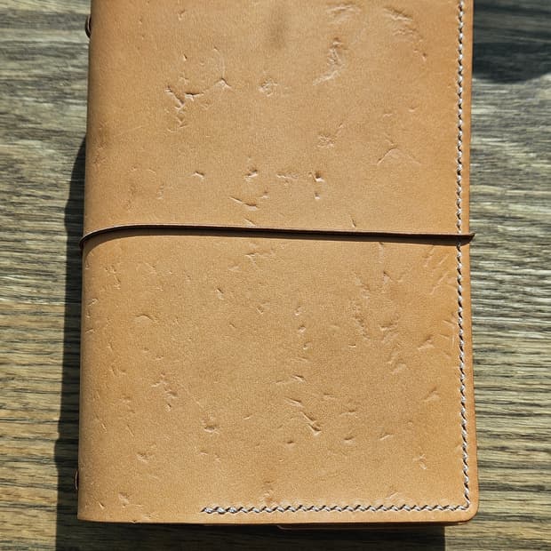 가죽 다이어리 커버/트라이폴드/미도리, 히비노, 호보니치호환 가능