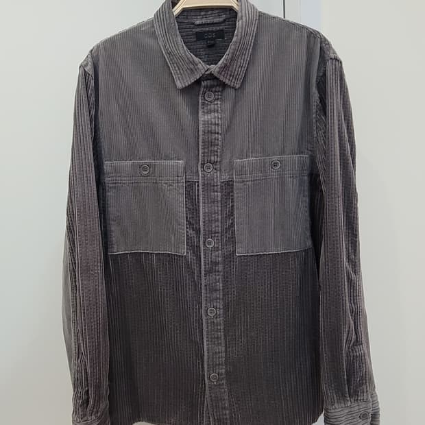COS 코스 그레이 코듀로이 셔츠 남성 S사이즈