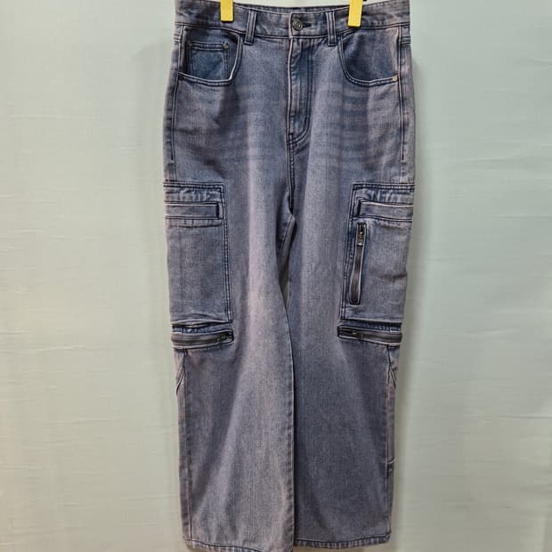 인세인개러지 일꼬르소 워싱 데님 카고 와이드 팬츠 남성M 32