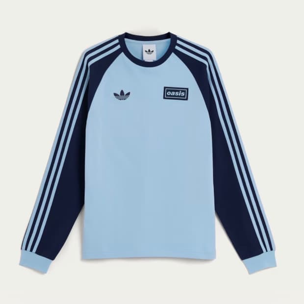 [새제품] 아디다스 x 오아시스 하늘색 긴팔티
