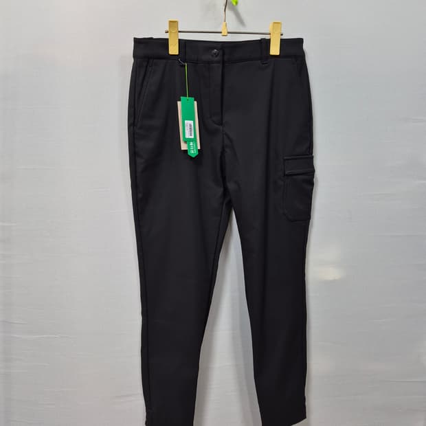 새상품 베네통 여성 블랙 카고 바지 기모 29