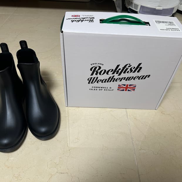 락피쉬웨더웨어 레인부츠 크림컬러 250 + 어쉬 블랙 레인부츠(240)