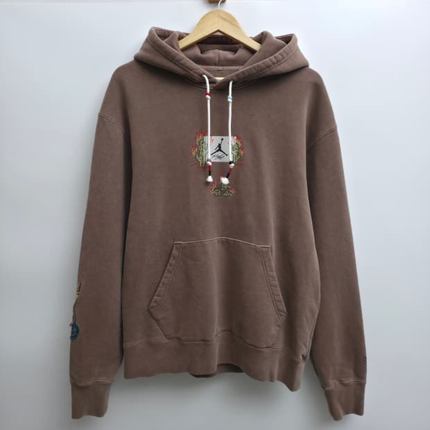 [L] 나이키 조던 x 트레비스캇 엔틱 브라운 후드티