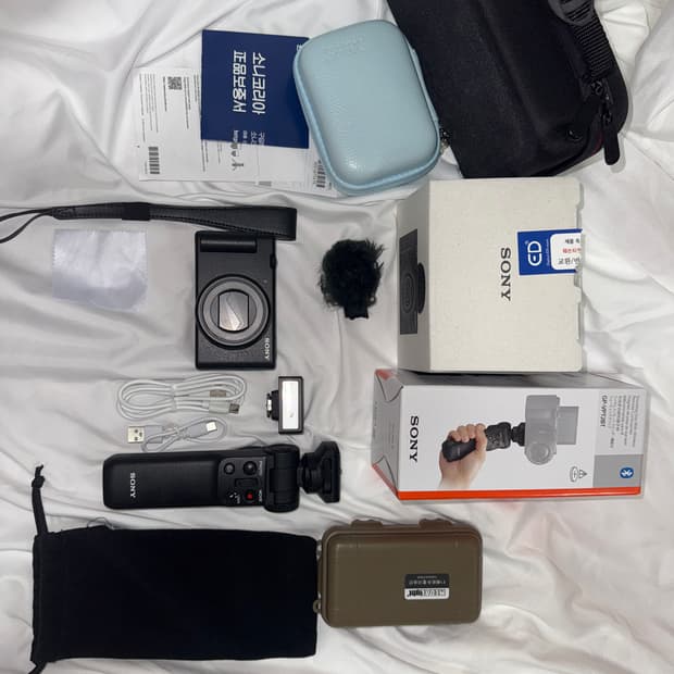 소니 ZV-1M2 블랙 풀박스 + SD 128GB + 휴대용 플래시(개별