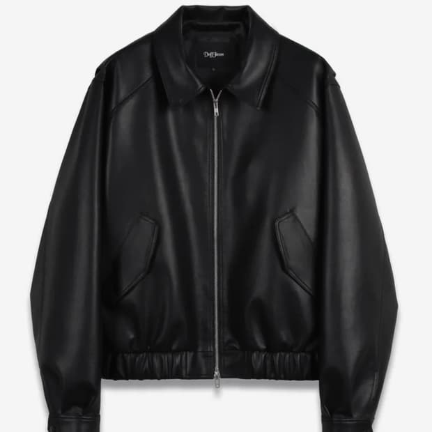 도프제이슨 오버핏 비건레더 보머 자켓 L